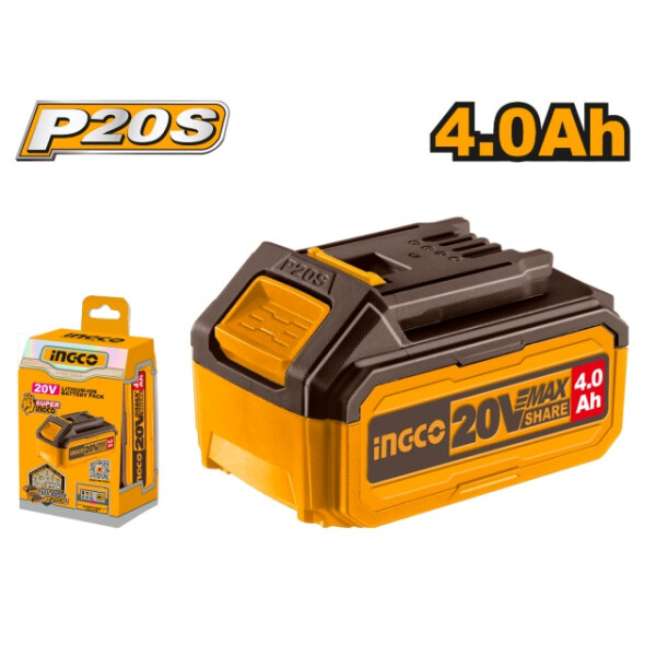 BATERIA 20V 4 AH P20S INGCO FBLI20021 BATERIA 20V 4 AH P20S INGCO FBLI20021