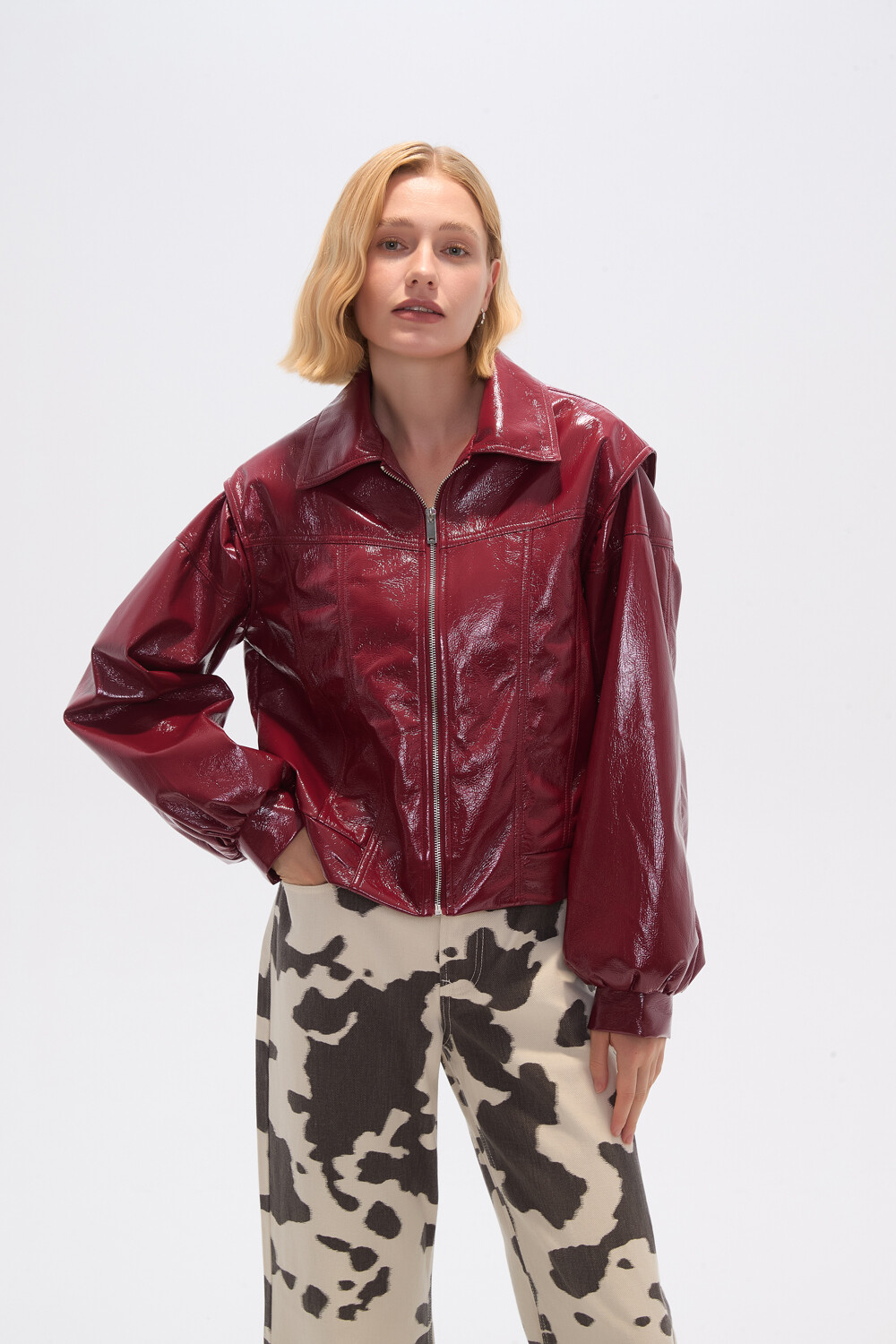 Chaqueta Chunk Cereza