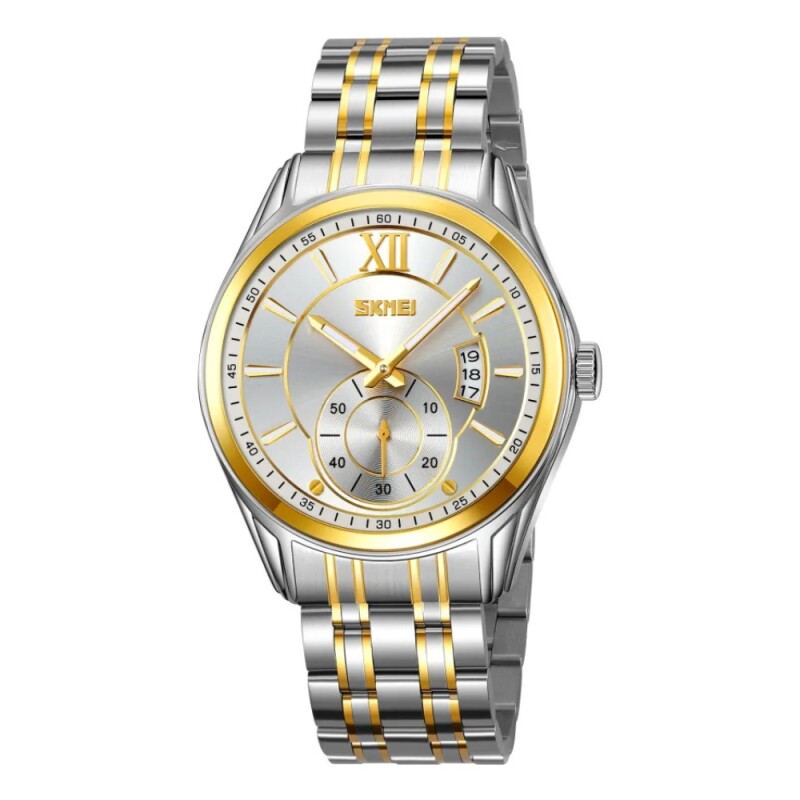 Reloj Skmei 9319TGDSI para hombre en acero Plateado