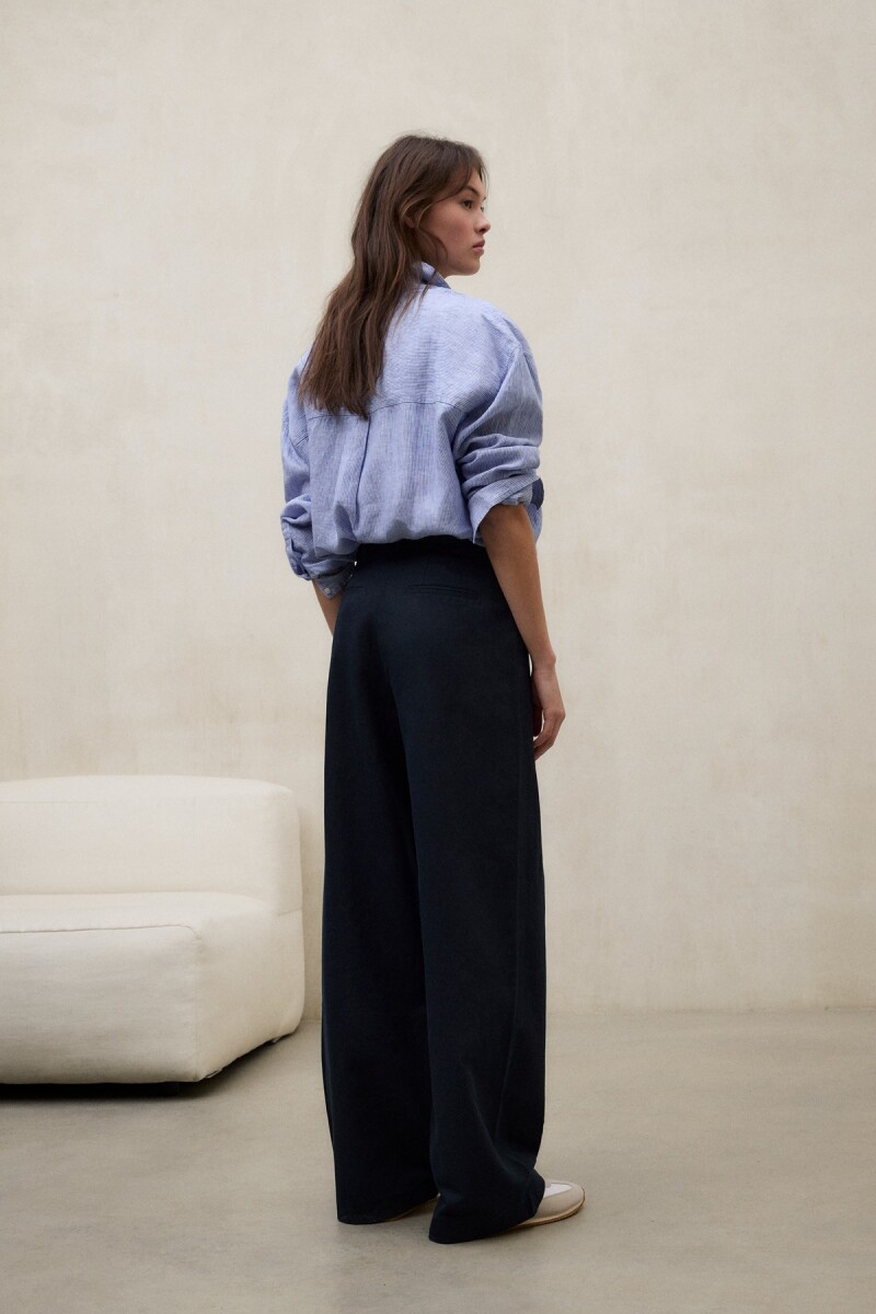 PANTALÓN DE LINO MIEL Navy