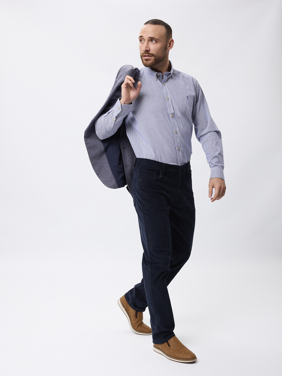 Pantalon pana Fields - azul marino 