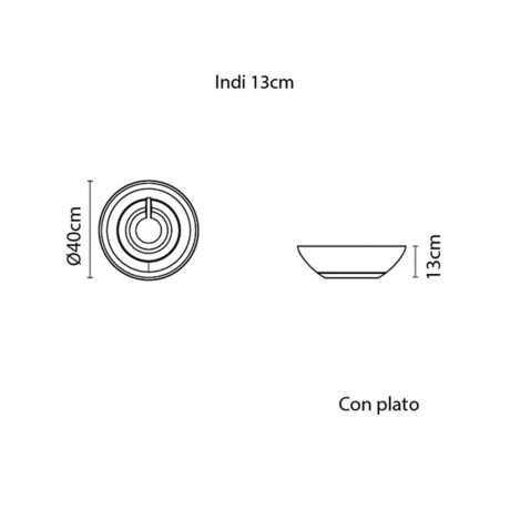 Maceta Indi Tramontina 40cm diámetro con plato en plástico resistente Beige