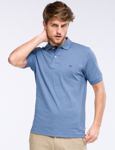 REMERA POLO PIQUE Celeste