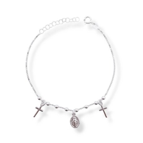 Pulsera religiosa de plata 925, MILAGROSA. Pulsera religiosa de plata 925, MILAGROSA.