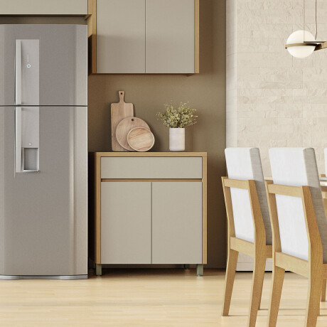 BAJO MESADA 80 CM MOBILIARIO COCINA MDF CONDESSA BEIGE GAMAS DE BEIGE