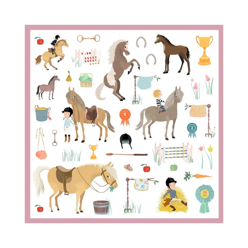 Set de 160 stickers Caballos