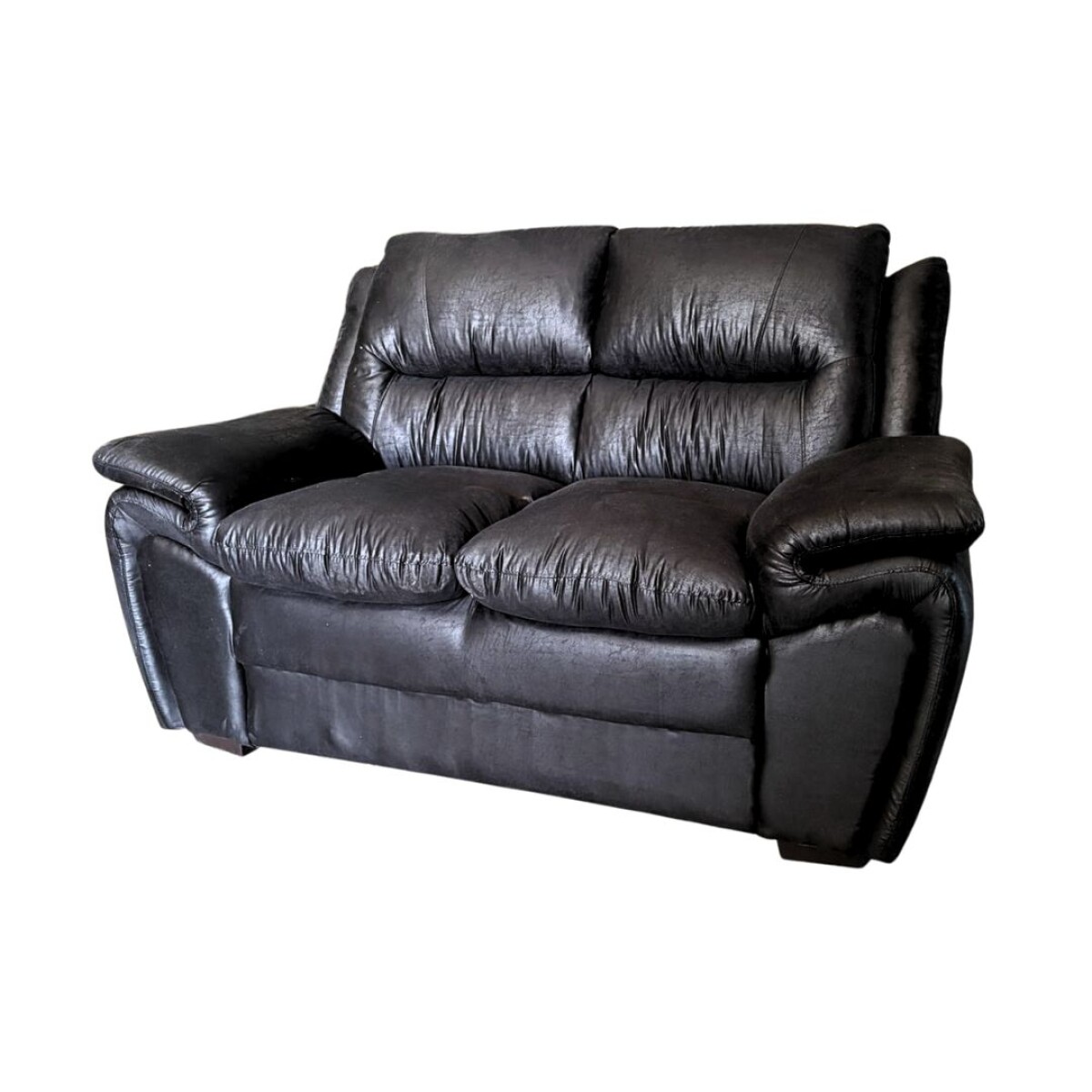 Sofá 2 Cuerpos Georgia Nobuck Negro 