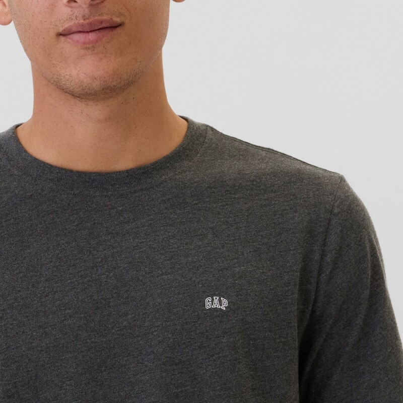 V-FRCH EVERYDAY SOFT MICRO LOGO CREW CHARCOAL HEATHER
