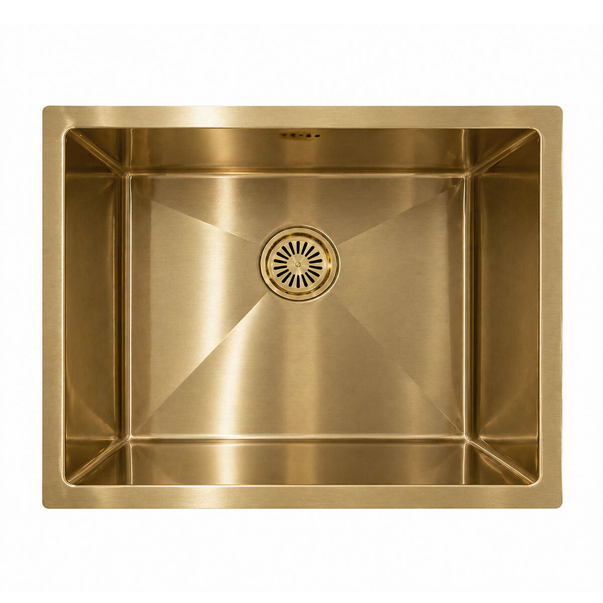 Pileta Simple 45.7X58.4X25.4Cm Ac. Inox Ss304 1.2Mm C/desague Y Valvula Gold 