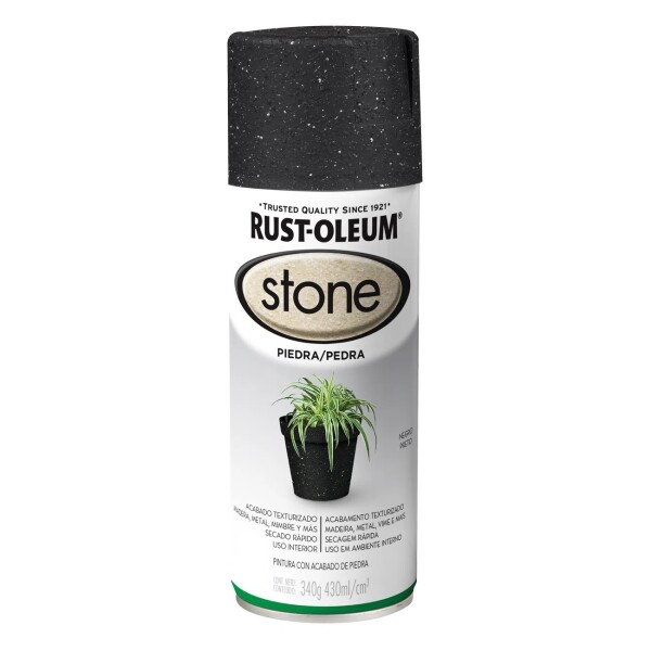 Esmalte Aerosol Efecto Piedra Negro 340Gr Rust Oleum