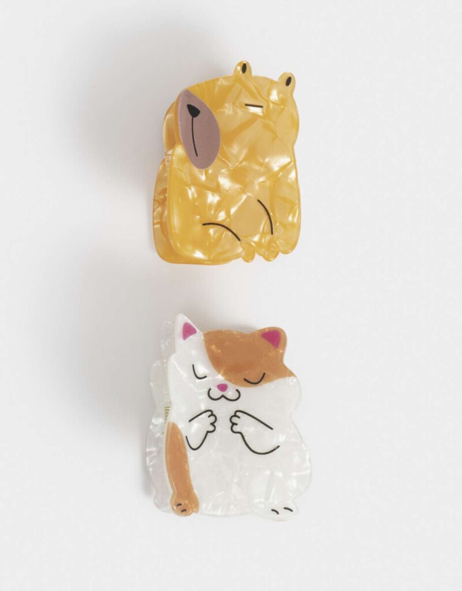 Set De Broches Animalito - Combinacion Bicolor 