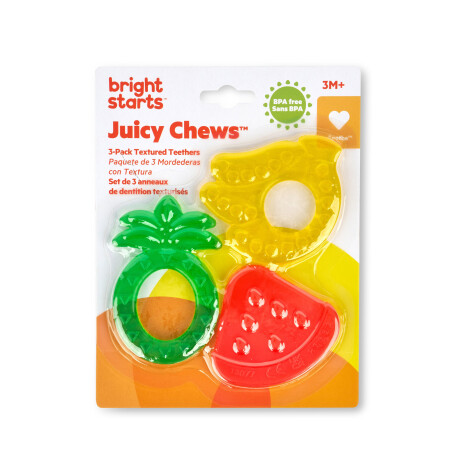 Bright Starts™ Juicy Chews™ 3-Pack Textured Teethers Mordillos Bright Starts™ Juicy Chews™ 3-Pack Textured Teethers Mordillos