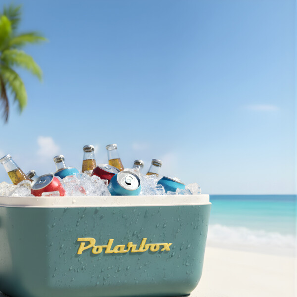 Conservadora Hielera Vintage 20L Litros Latas Hielo Polarbox Color Azul