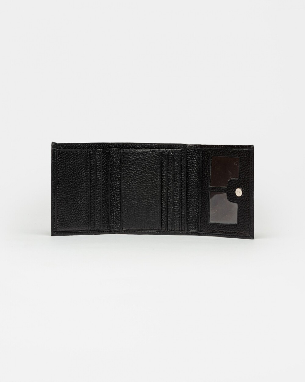 Billetera Cloe en cuero graneado Negro