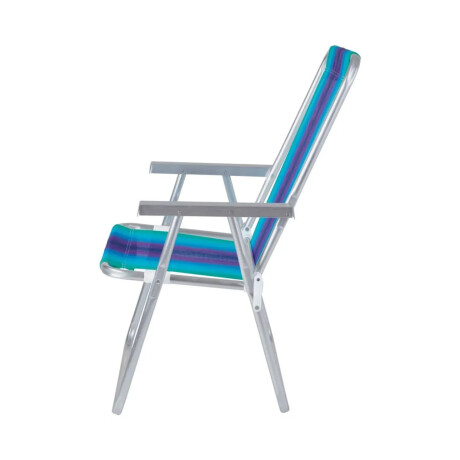 Set Silla Playa Alum 120Kg + Mesa Lateral Divisiones Mor Verde Agua/violeta