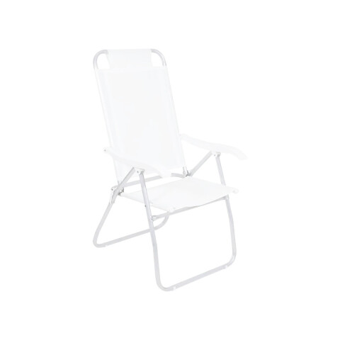 Silla Plegable de Aluminio 4 Posición Blanco