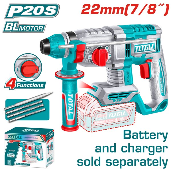 Rotomartillo total a bateria 20v total TRHLI21228 Rotomartillo total a bateria 20v total TRHLI21228