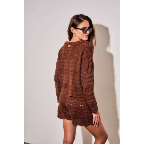 Sweater Textura Chocolate