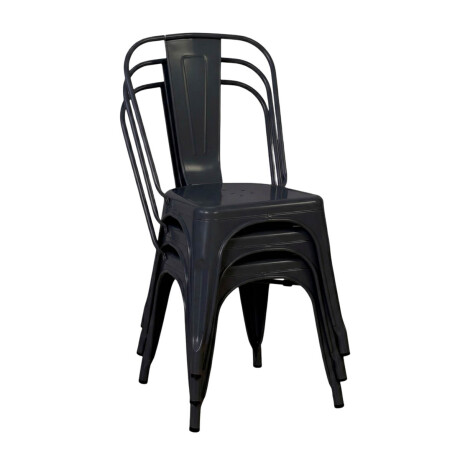 Silla Tolix Metálica Acero Industrial Sandman Comedor Negro
