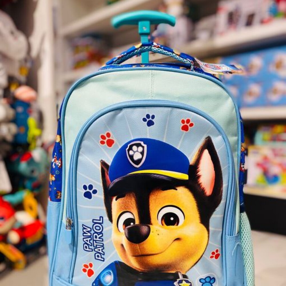 Mochila carrito premium PAW PATROL chase verde agua azul
