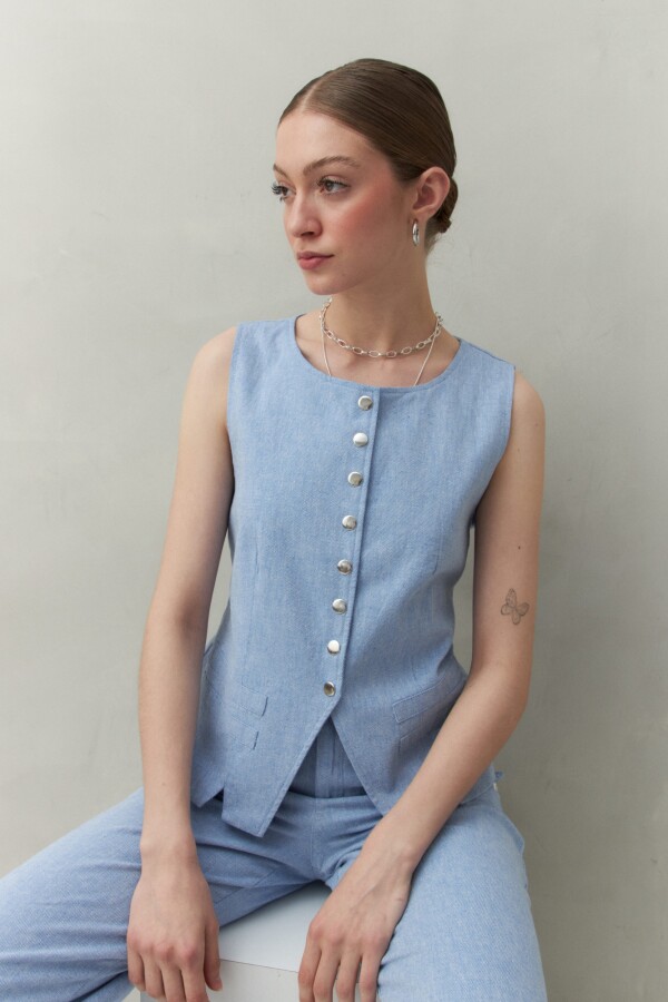 CHALECO MIKE Azul Melange