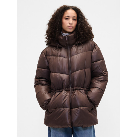 V-ULTIMATE WAISTED PUFFER DARK BROWN 1