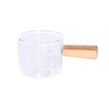 MINI MEDIDOR 100ML VIDRIO-Y-MADERA TRANSPARENTE A102