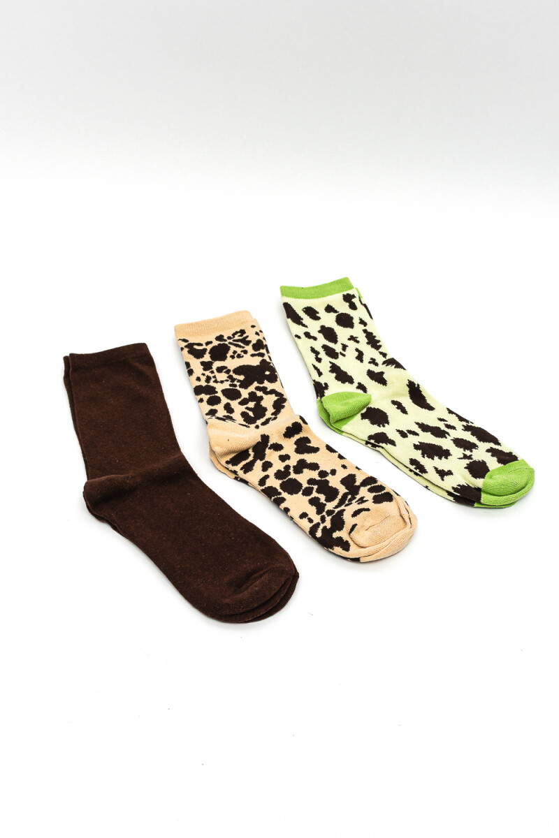 Medias Crew Fungi, Pack X 3 - Color Unico 