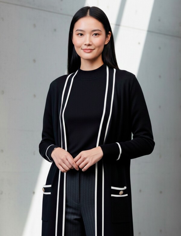 Cardigan Largo NEGRO