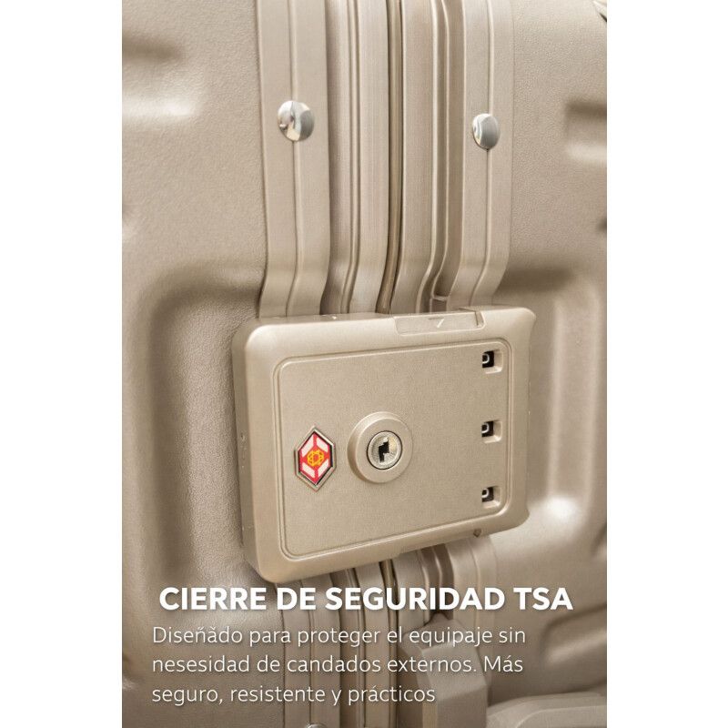 Set de Valijas Rígidas x3 con Ruedas 360° – Equipaje de Viaje Beige