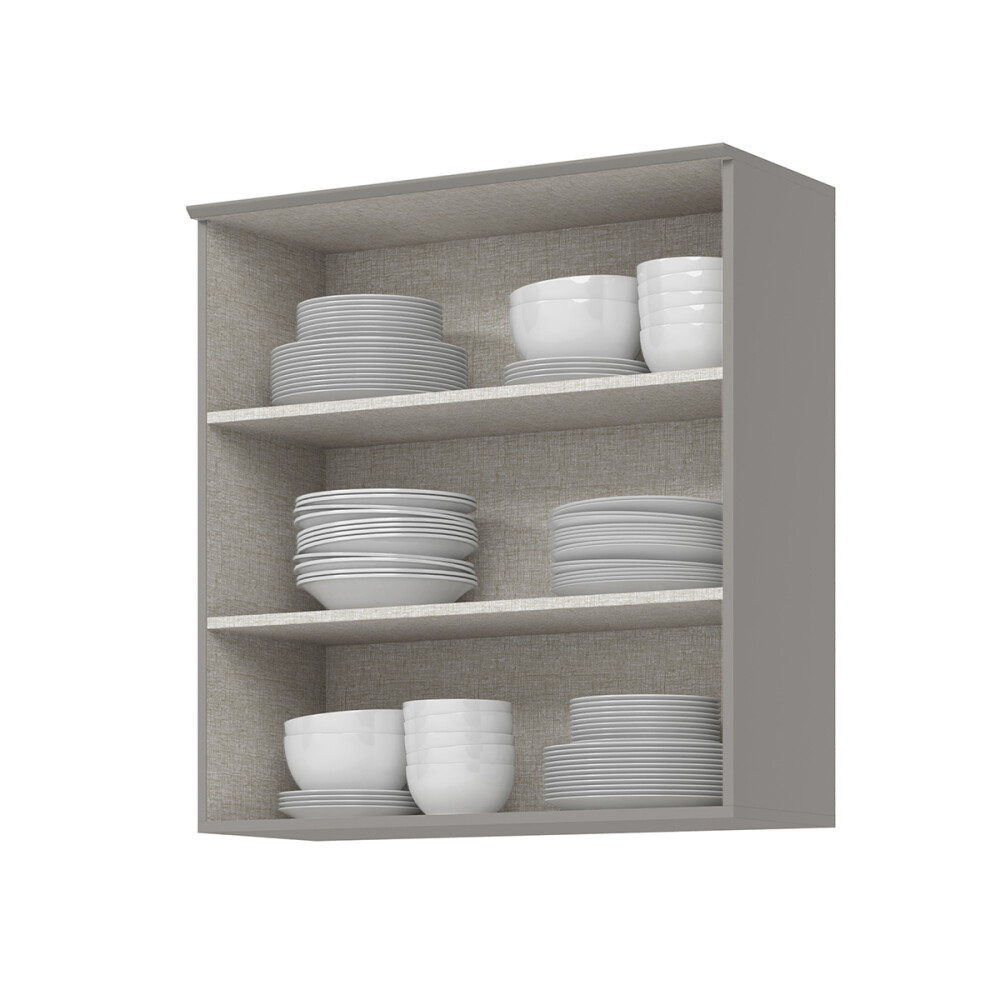 AÉREO 2 PUERTAS EN VIDRIO ALACENA - LINEA AMERICANA GRIS