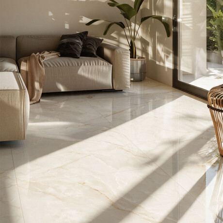 CERÁMICA ALABASTRO 61X61 BRILLO BEIGE MARMOLADO GAMAS DE BEIGE