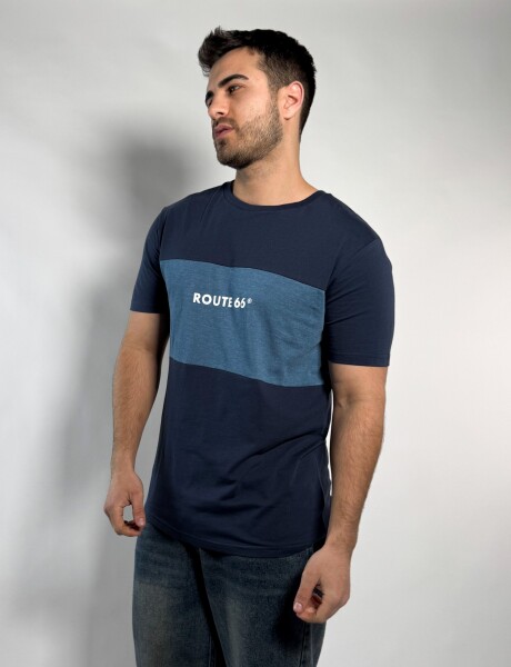 Remera combinada Petroleo