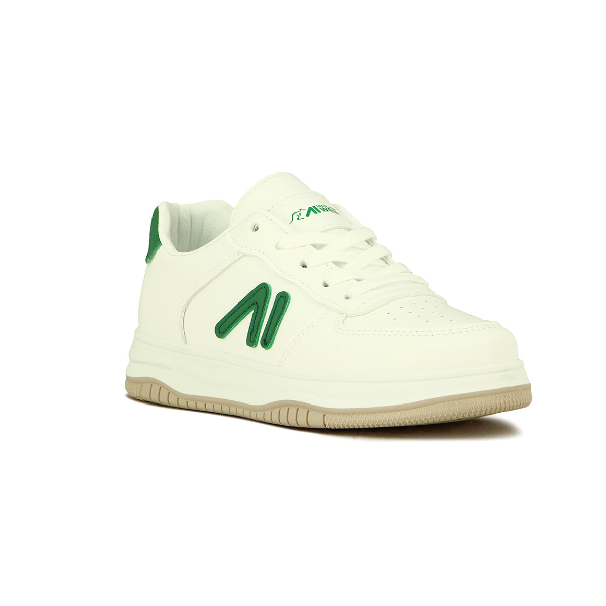 Austral Calzado Casual Luca C/Plataforma Acordonado - Blanco/Verde - Blanco-Verde 