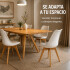 Silla Comedor X2 Cocina Tulip Eames Acolchada Reforzada Prem Blanco