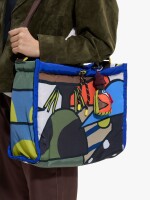 Bolso Shopper Estampado De Nylon multicolor