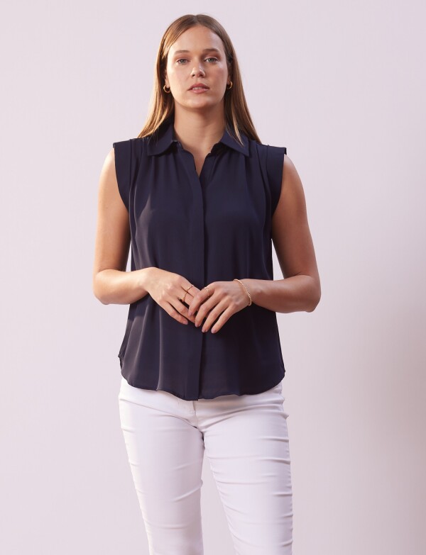 Blusa Botones AZUL