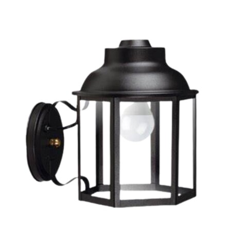 FAROL HEXAGONAL NEGRO E27 C/ FIJACION ESQUINERO FAROL HEXAGONAL NEGRO E27 C/ FIJACION ESQUINERO