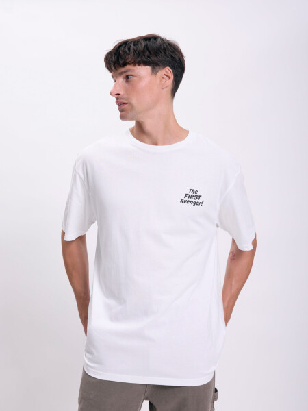 Remera oversize estampada Blanco