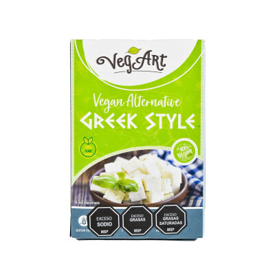 Queso griego en fetas 220g Veg Art Queso En Feta Griego Veg Art