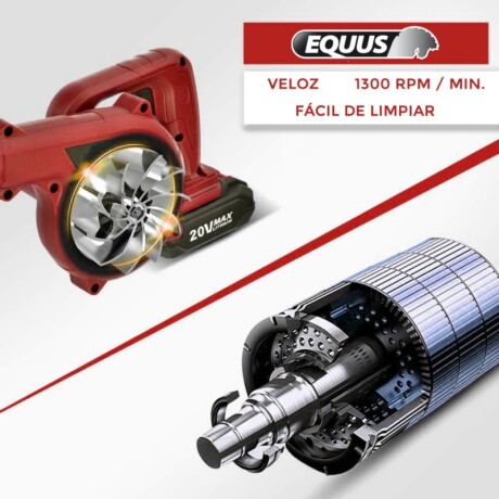 Sopla Aspiradora 2 en 1 Inalambrica Equus 20V Bateria Litio Sopla Aspiradora 2 en 1 Inalambrica Equus 20V Bateria Litio