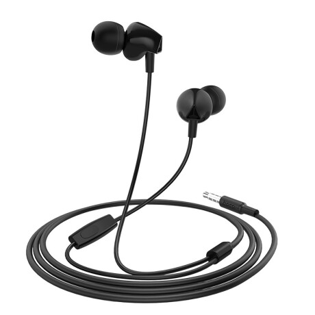 Auriculares In-ear Cableado Con Microfono Hoco M60 Color negro