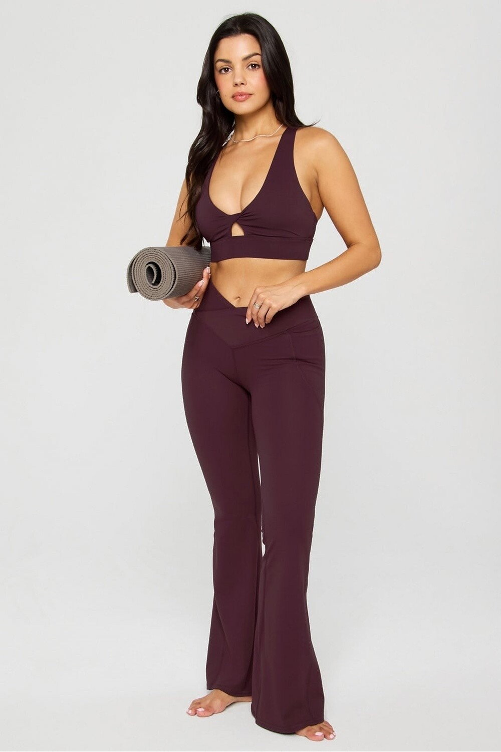 Top Oasis Twist Sports Bra Mujer Oxblood