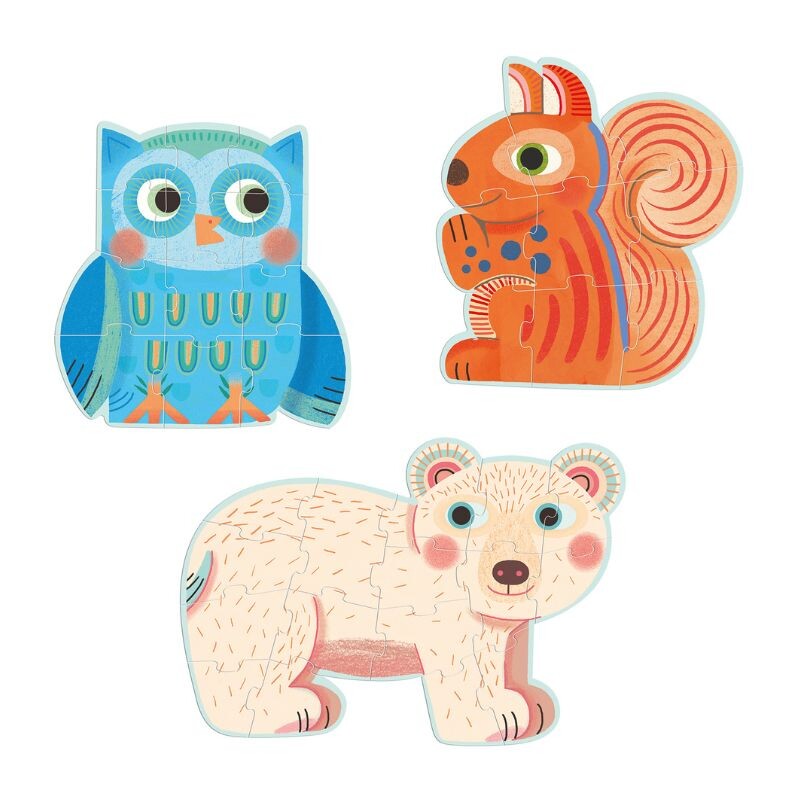 Puzzle x3 9, 12 y 16 Pcs 3+ Jungla Puzzle x3 9, 12 y 16 Pcs 3+ Jungla