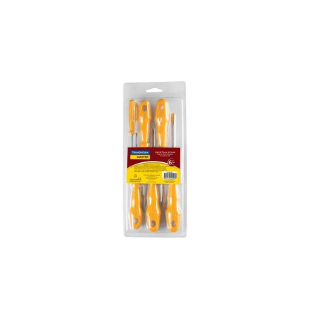 JUEGO DESTORNILLADORES 6 PIEZAS TRAMONTINA AMARILLO