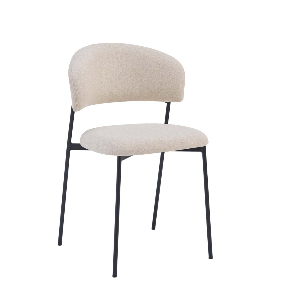 SILLA DE COMEDOR METAL-Y-TELA NATURAL-BEIGE DANNY