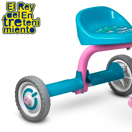 Triciclo Infantil En Aluminio A Pedal C/ Bocina Niño Celeste/Rosa