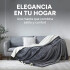 Frazada Manta Polar Con Corderito Acolchado 2 Plazas 230x200 Color Variante Gris