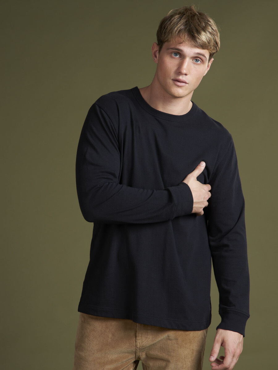 T-SHIRT LADS M. LARGA - NEGRO 