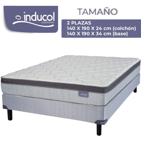 Sommier Inducol Pocket Firm Resortes 2 Plazas 140x190x24 140k Sommier Inducol Pocket Firm Resortes 2 Plazas 140x190x24 140k